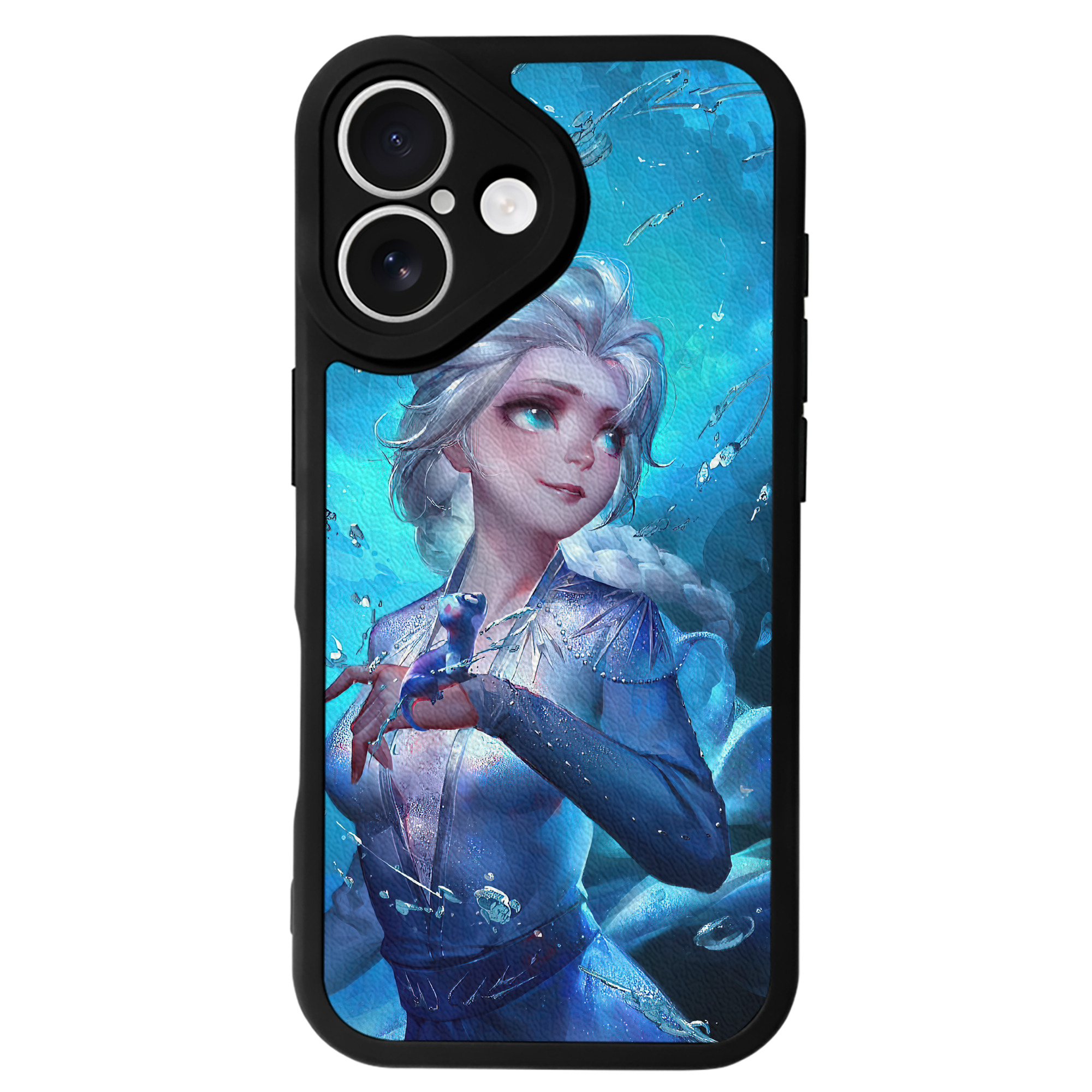（画像用） アナと雪の女王 アンナ エルサ Frozen Anna Elsa 【iPhone 16シリーズ対応】シリコンスマホケース（レザー調） 材質：シリコン